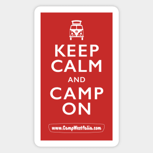 Keep Calm and Camp On, dark Magnet